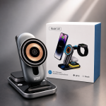 DST Wireless Charging Dock dengan RGB Ambient Light & Night Light - Gambar 4