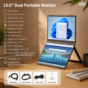 Dual Portable Monitor 15.6" DST FHD