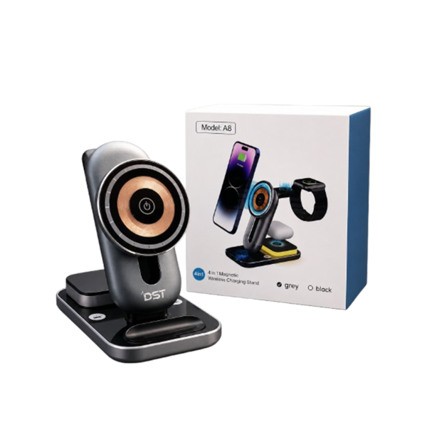 DST Wireless Charging Dock dengan RGB Ambient Light & Night Light