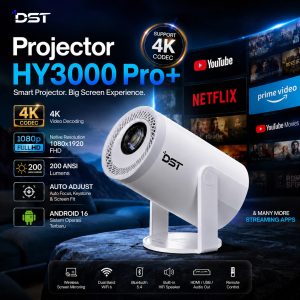 DST Smart Projector HY3000 Pro+ Android 16.0 4K