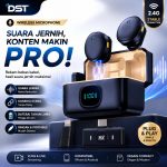 DST ProMic Duo 2.4G Wireless Microphone Dual Mic – Noise Reduction & Charging Case - Gambar 2