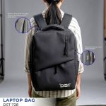 DST Backpack Tas Ransel Laptop 15.6 Inch Kulit Import Anti Air dengan Port USB - Gambar 2