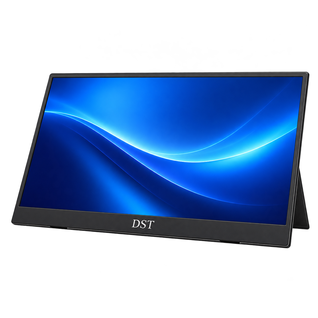 DST Portable Monitor with Blue Wave Display DST Portable Monitor 156-R 15.6 Inch IPS Full HD 1080P 60Hz – Monitor Portable HDMI Type-C dengan Stand - Gambar 1