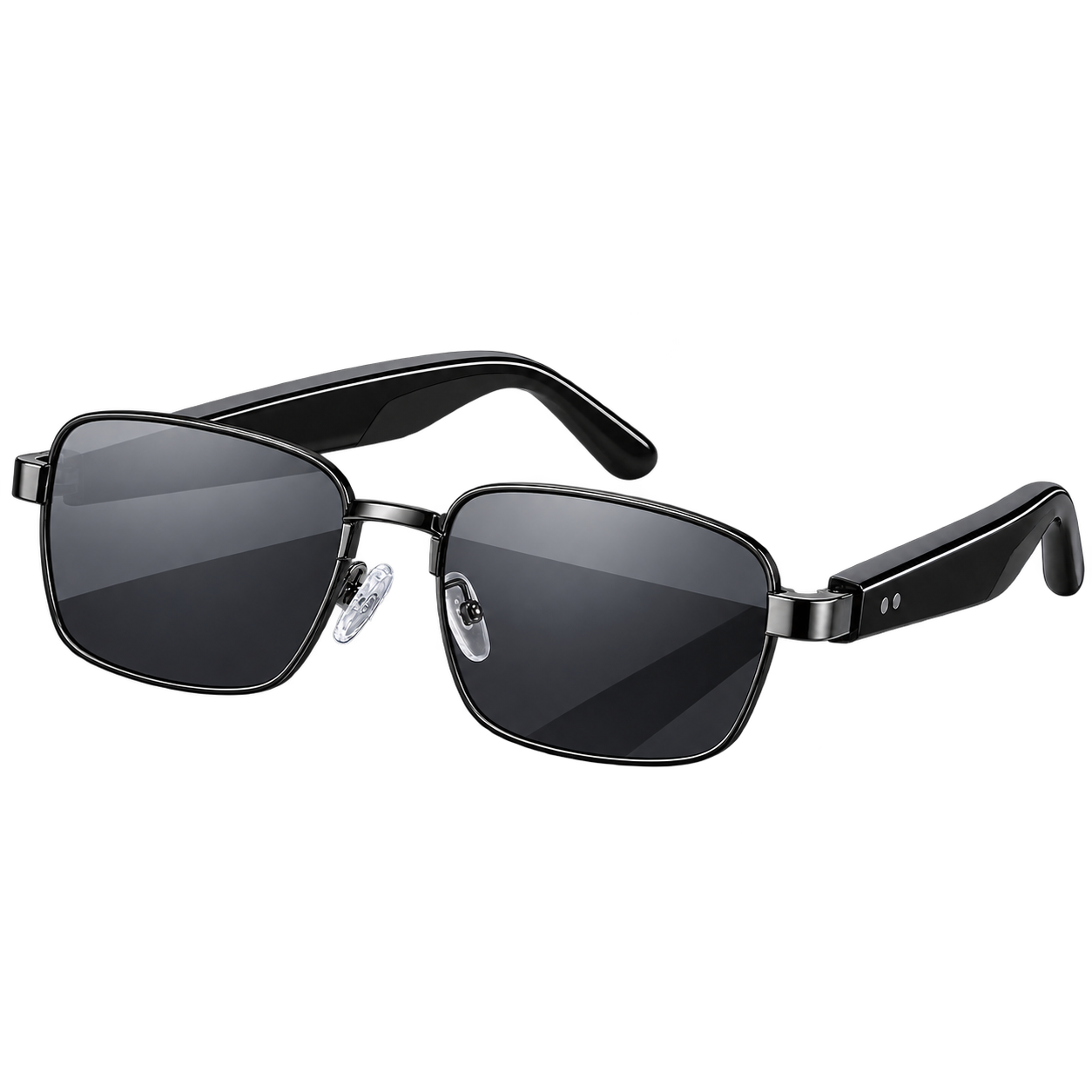 Glossy Black Smart Sunglasses DST Smart Photochromic Glasses HY1003 – Kacamata Pintar - Gambar 1