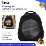 Ransel Kipas LED Hologram 3D Backpack Advertising / Tas Proyektor Iklan Melayang Berjalan Pameran Event Kontrol HP - Gambar 2